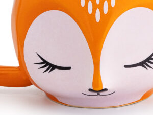 Caneca 3D raposa 350 ml raposinha decorada cerâmica