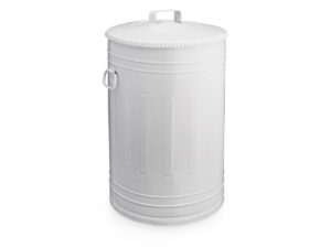 Lixeira 50 litros branca lata de lixo americana branca