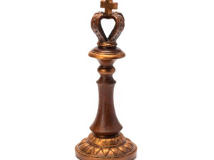 Rei peça do xadrez decorativa em resina 33 cm