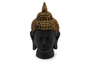Cabeça de Buda Hindu decorativa em resina 20 cm