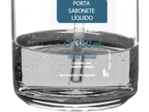 Porta sabonete líquido transparente Sanremo 350 ml