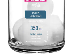 Porta algodão transparente Sanremo 350 ml