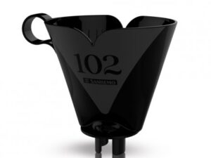 Kit garrafa térmica 1L suporte filtro café 103 preto Sanremo