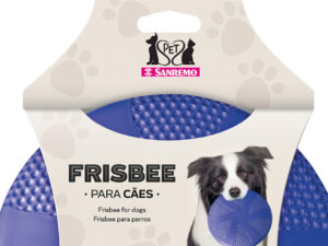 Brinquedo PET frisbee dog azul plástico Sanremo