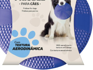 Brinquedo PET frisbee dog azul plástico Sanremo