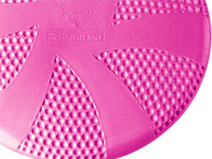 Brinquedo PET frisbee dog rosa plástico Sanremo