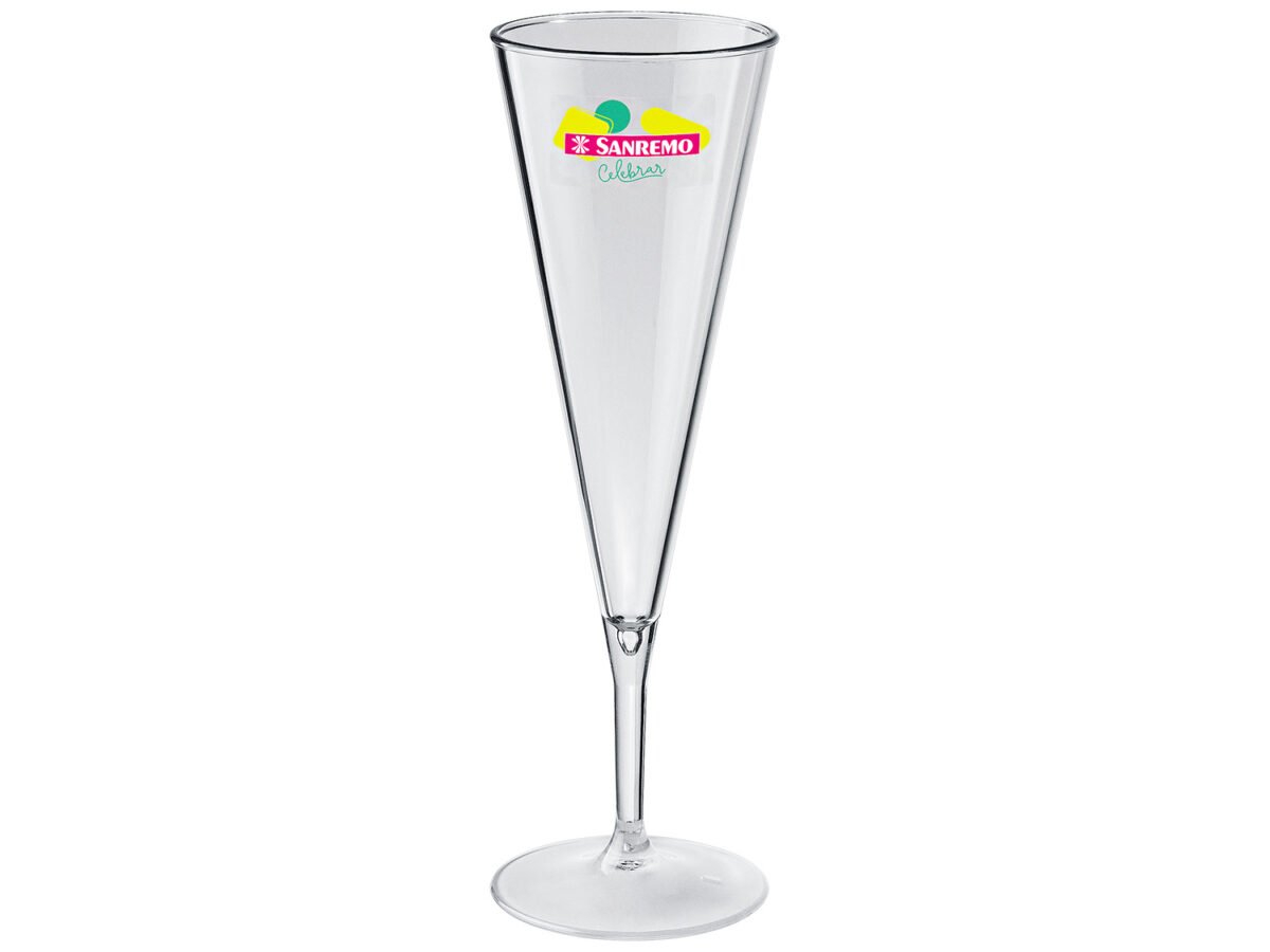 Taça champanhe espumante 180 ml Sanremo plástico cristal