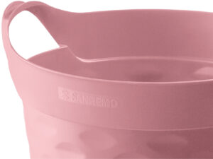 Cestinho organizador rosa circular com alças 3L Sanremo
