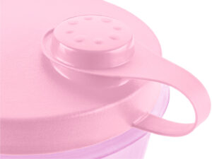 Pote leite em pó dosador com divisórias 280 ml rosa Sanremo