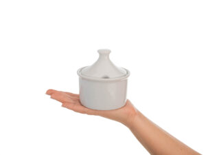 Açucareiro de porcelana com tampa 250 ml