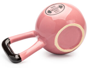 Caneca 3D peso academia kettlebell crossfit cerâmica rosa