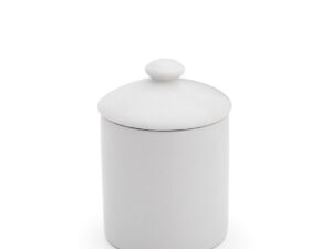 Kit higiene porcelana com porta cotonete e porta algodão