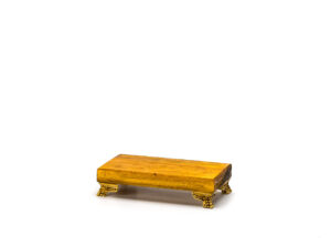 Mini bandeja de madeira com pés de resina