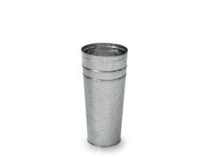 Vaso cachepô cone de aço galvanizado 22 cm