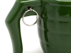 Caneca 3D granada verde 300 ml cerâmica