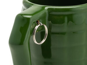 Caneca 3D granada verde 300 ml cerâmica