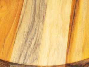 Petisqueira grande madeira teca tábua de frios redonda 31cm
